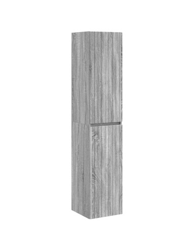 Mobiletto da Bagno a Muro Sonoma grigio 33 x 34,5 x 160 cm