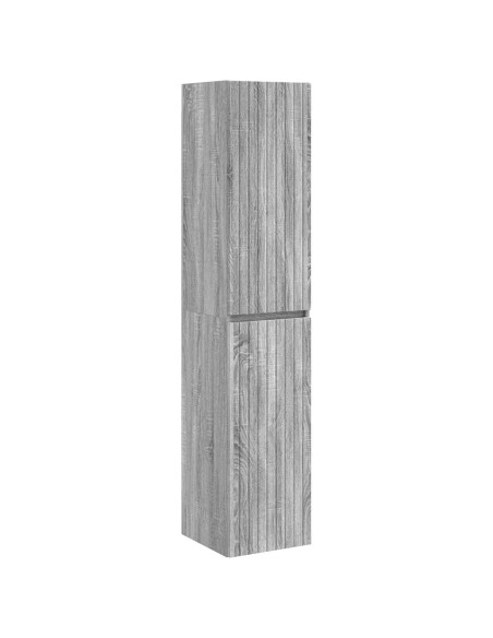 Mobiletto da Bagno a Muro Sonoma grigio 33 x 34,5 x 160 cm