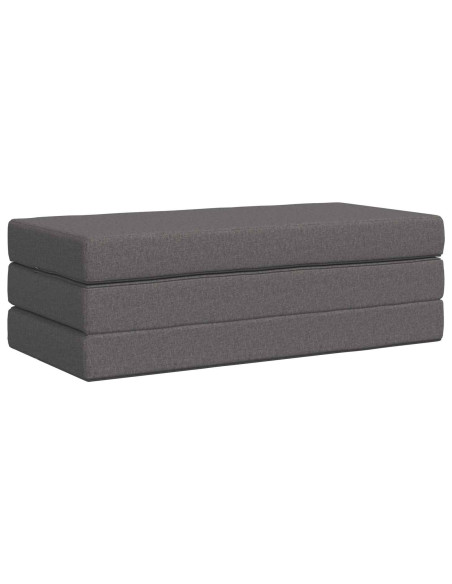 Divano Letto Pieghevole 140 x 67 x 45 cm Grigio Chiaro