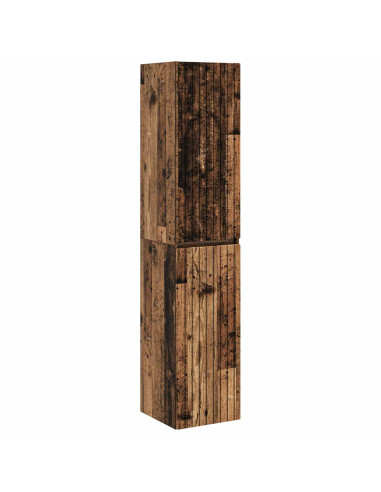 Mobiletto da Bagno a Muro Legno antico 33 x 34,5 x 160 cm