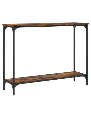 Tavolino Consolle Rovere Fumo 101x30,5x75 cm Legno Multistrato