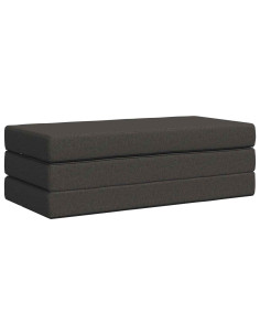 Divano Letto Pieghevole 140 x 67 x 45 cm Grigio Scuro 2