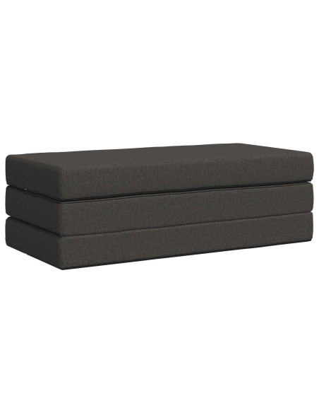 Divano Letto Pieghevole 140 x 67 x 45 cm Grigio Scuro