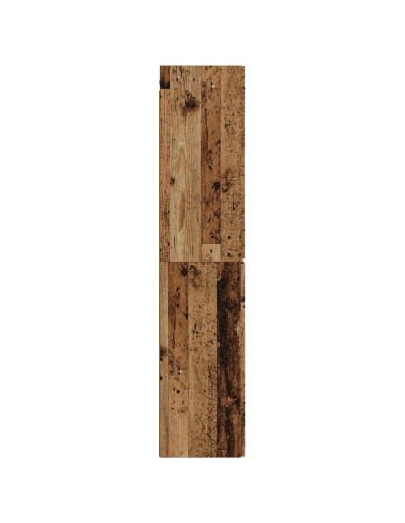 Mobiletto da Bagno a Muro Legno antico 33 x 34,5 x 160 cm