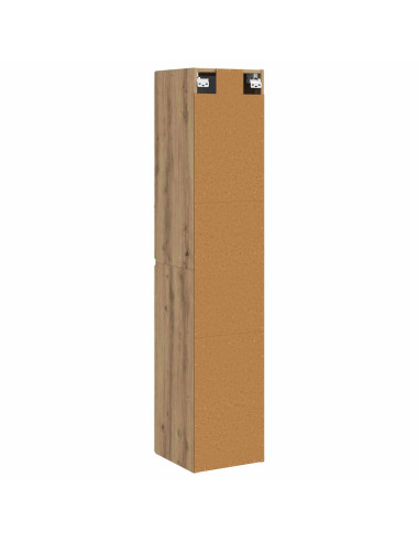 Mobiletto da Bagno a Muro Rovere Artigianale 33 x 34,5 x 160 cm