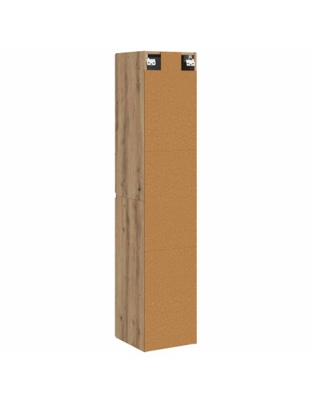 Mobiletto da Bagno a Muro Rovere Artigianale 33 x 34,5 x 160 cm