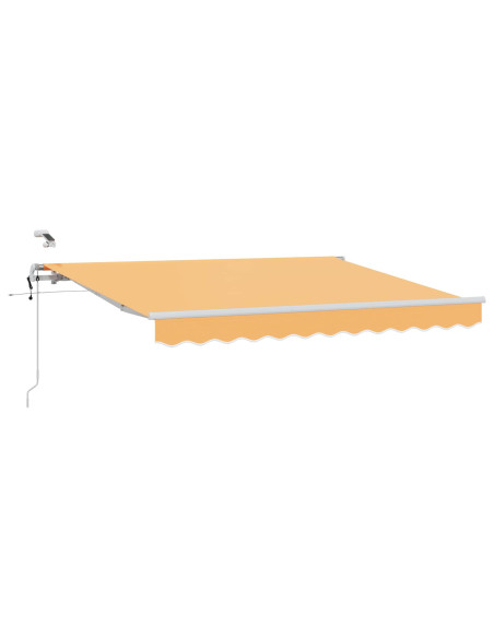 Tenda Retrattile Sabbia 400 × 350 cm Poliestere e Metallo