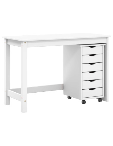 Set scrivania e mobiletto su ruote MOSS 2 pcs Bianco