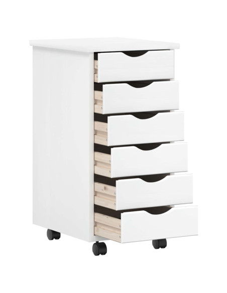 Set scrivania e mobiletto su ruote MOSS 2 pcs Bianco