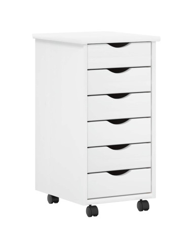 Set scrivania e mobiletto su ruote MOSS 2 pcs Bianco