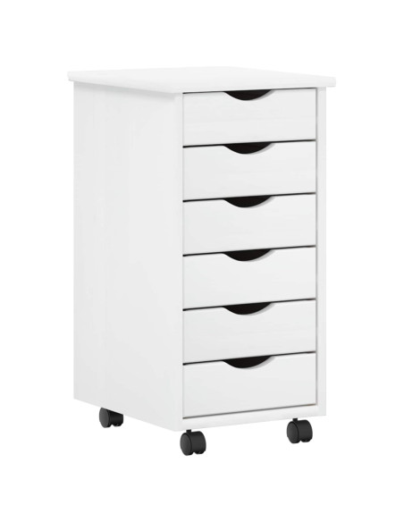 Set scrivania e mobiletto su ruote MOSS 2 pcs Bianco
