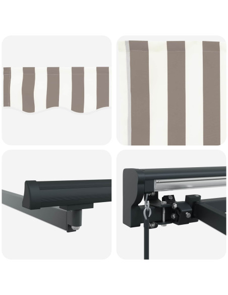 Cornice per Tenda Manuale con LED 4 × 3 m