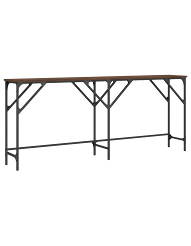Tavolino Consolle Rovere Marrone 180x29x75 cm Legno Multistrato
