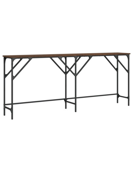 Tavolino Consolle Rovere Marrone 180x29x75 cm Legno Multistrato