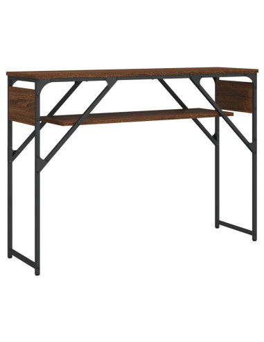 Tavolo Consolle Ripiano Rovere Marrone 105x30x75cm Multistrato