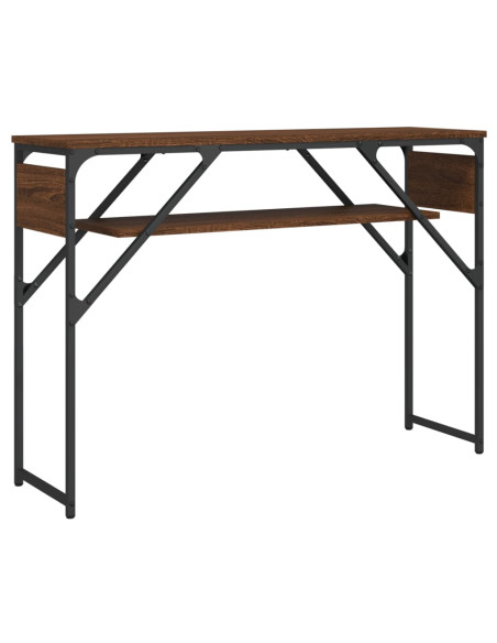 Tavolo Consolle Ripiano Rovere Marrone 105x30x75cm Multistrato