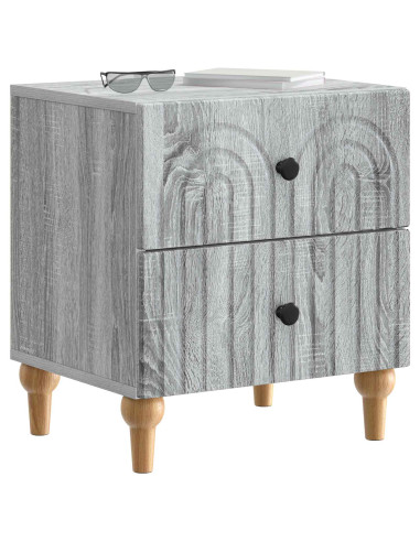 Armadio da Notte 2 pcs Grigio Sonoma 43 x 34,5 x 48 cm