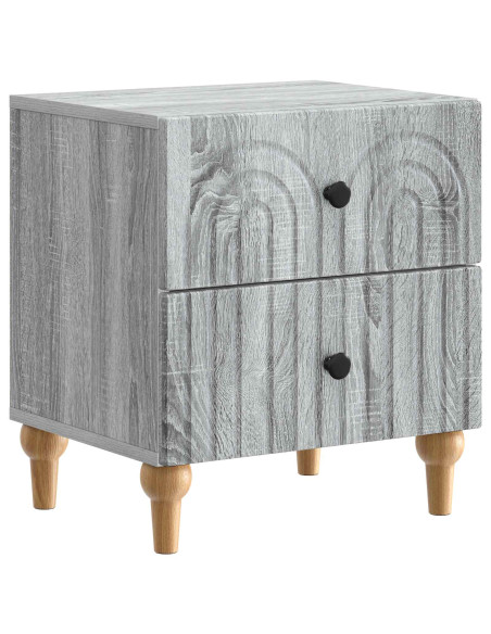 Armadio da Notte 2 pcs Grigio Sonoma 43 x 34,5 x 48 cm