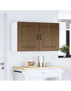 Pensili da cucina 2 pz Kalmar in Legno Multistrato color rovere Marrone