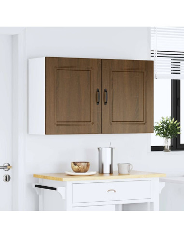 Pensili da cucina 2 pz Kalmar in Legno Multistrato color rovere Marrone