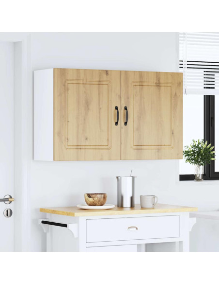 Pensili da cucina 2 pz Kalmar in Legno Multistrato Rovere Artigianale