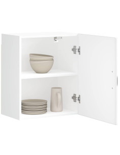 Pensili da cucina 2 pz Lucca in Legno Multistrato Bianco Lucido
