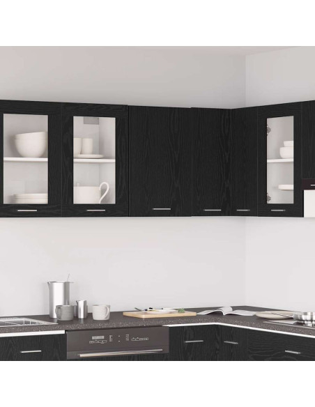 Pensile pensile Rovere Nero 40x31x60 cm in Legno Multistrato