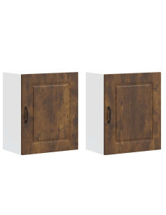 Pensili da cucina 2 pz Kalmar in Legno Multistrato Rovere Fumo 2