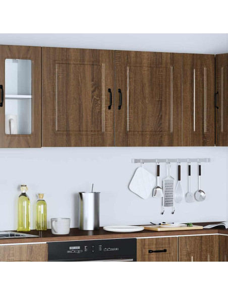 Pensili da cucina 2 pz Kalmar in Legno Multistrato color rovere Marrone
