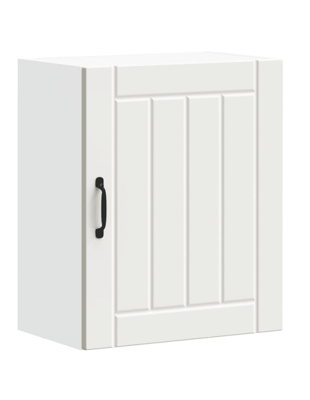 Pensili da cucina 2 pz Lucca in Legno Multistrato Bianco