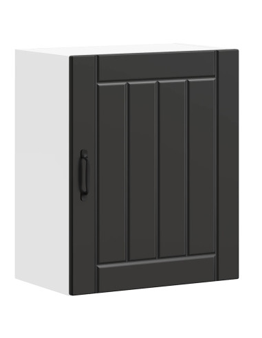 Pensili da cucina 2 pz Lucca in Legno Multistrato Nero