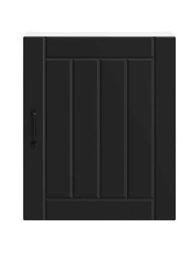 Pensili da cucina 2 pz Lucca in Legno Multistrato Nero