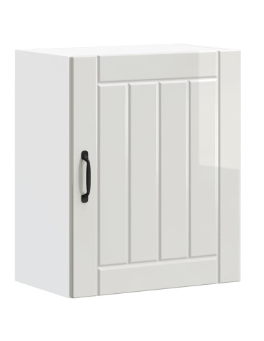 Pensili da cucina 2 pz Lucca in Legno Multistrato Bianco Lucido