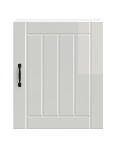 Pensili da cucina 2 pz Lucca in Legno Multistrato Bianco Lucido
