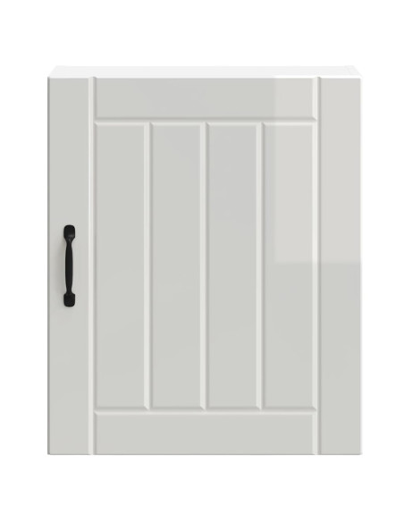 Pensili da cucina 2 pz Lucca in Legno Multistrato Bianco Lucido