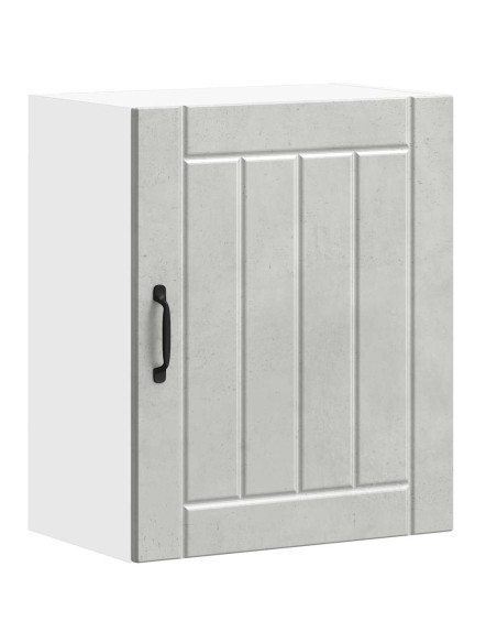 Pensili da cucina 2 pz Lucca in Legno Multistrato Grigio cemento