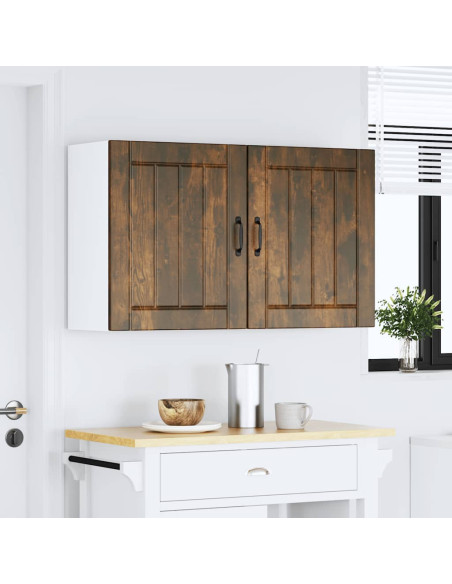 Pensili da cucina 2 pz finitura Lucca in rovere affumicato in Legno Multistrato