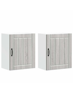 Pensili da cucina 2 pz Lucca Grigio Sonoma in Legno Multistrato 2