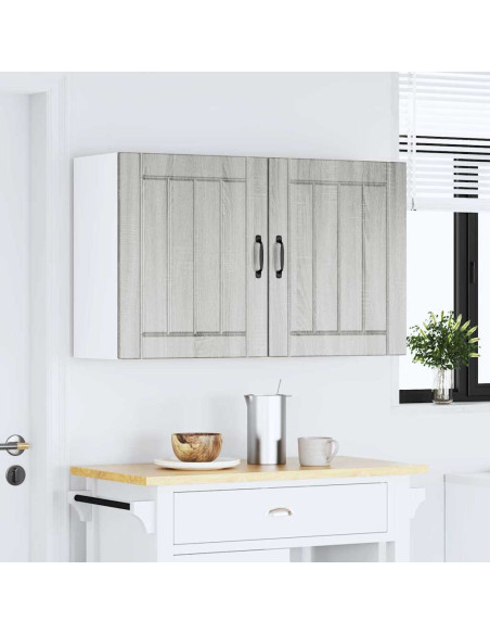 Pensili da cucina 2 pz Lucca Grigio Sonoma in Legno Multistrato