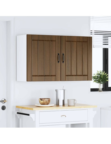 Pensili da cucina 2 pz Lucca in Legno Multistrato color rovere Marrone