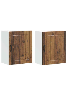 Pensili da cucina 2 pz Lucca in Legno Multistrato Legno Antico 2