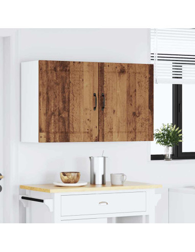Pensili da cucina 2 pz Lucca in Legno Multistrato Legno Antico