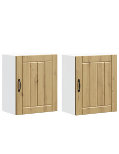 Pensili da cucina 2 pz Lucca in Legno Multistrato Rovere Artigianale 2