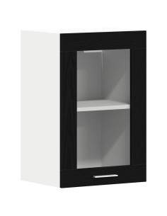 Mobile pensile in vetro rovere Nero 40x31x60 cm in Legno Multistrato 2
