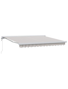 Tenda da Sole Grigio chiaro e bianco 450 × 300 cm