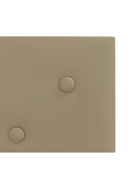 Testiera da Parete 12 pcs Cappuccino 30 x 30 cm Pelle Sintetica