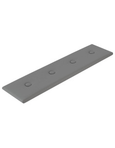 Testiera da Parete 12 pcs Grigio 60 x 15 cm Pelle Sintetica 2