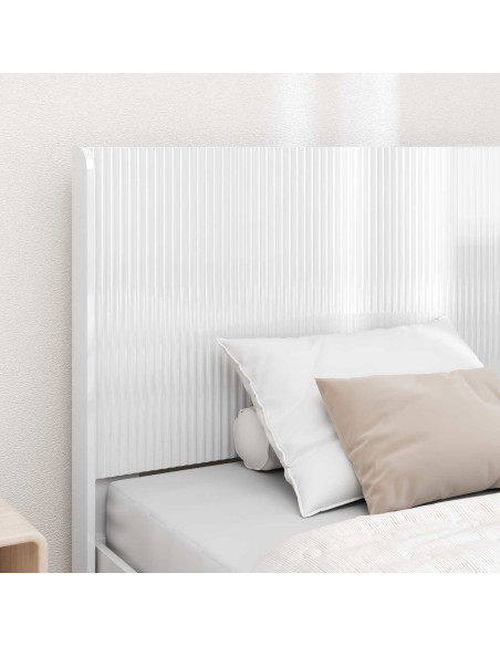 Testiera Letto Bianco Lucido Legno ingegnerizzato