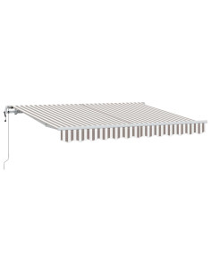 Tenda retrattile Grigio chiaro e bianco 500 × 350 cm