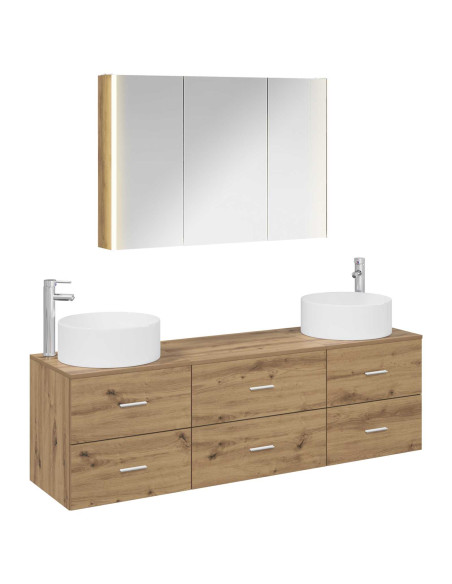 Set di mobili per il bagno 4 pcs Rovere Artigianale